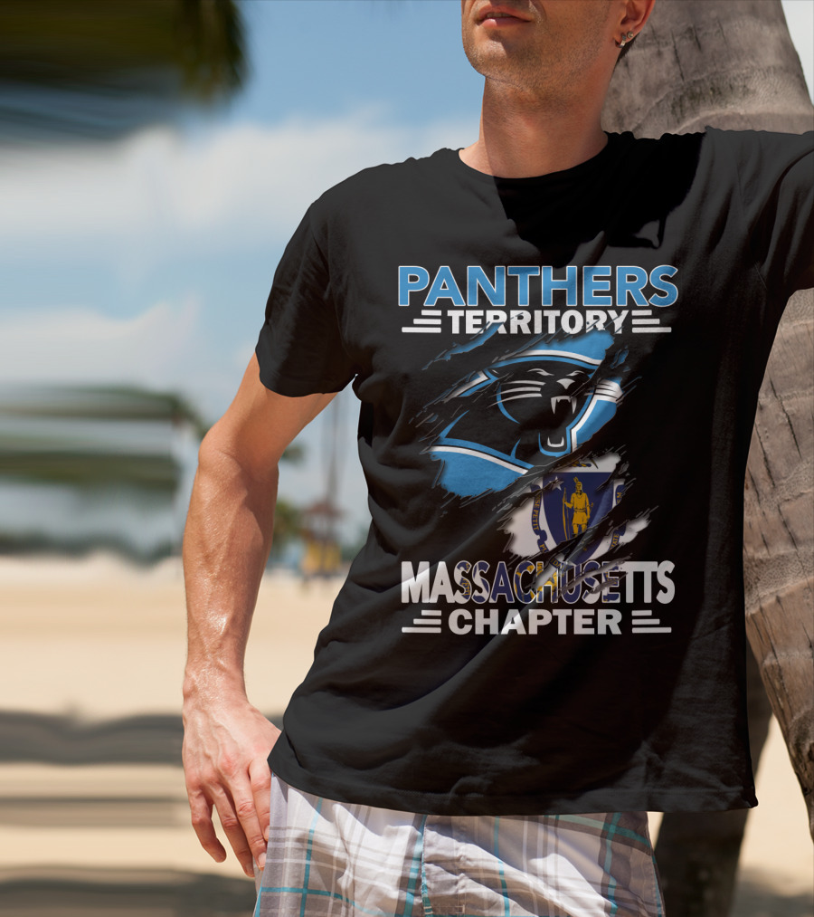 Panthers Territory Massachusetts Chapter NFL Fan Club Badge T-Shirt