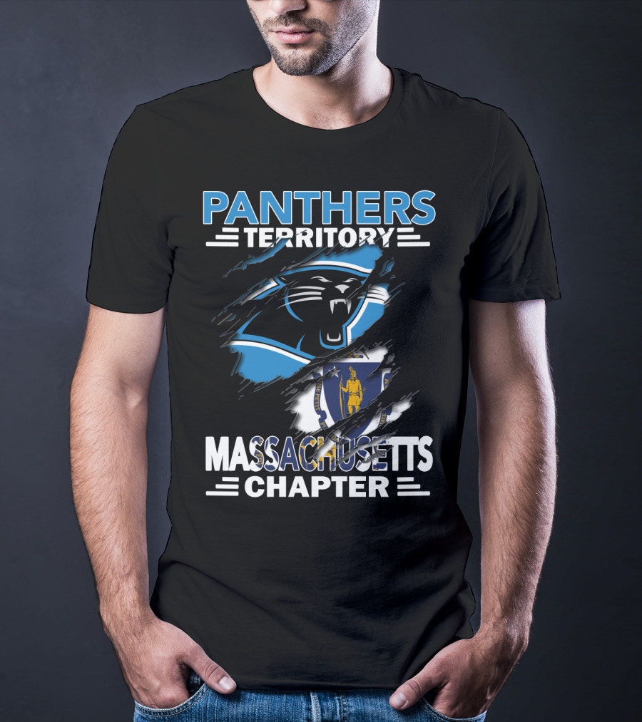 Panthers Territory Massachusetts Chapter NFL Fan Club Badge T-Shirt