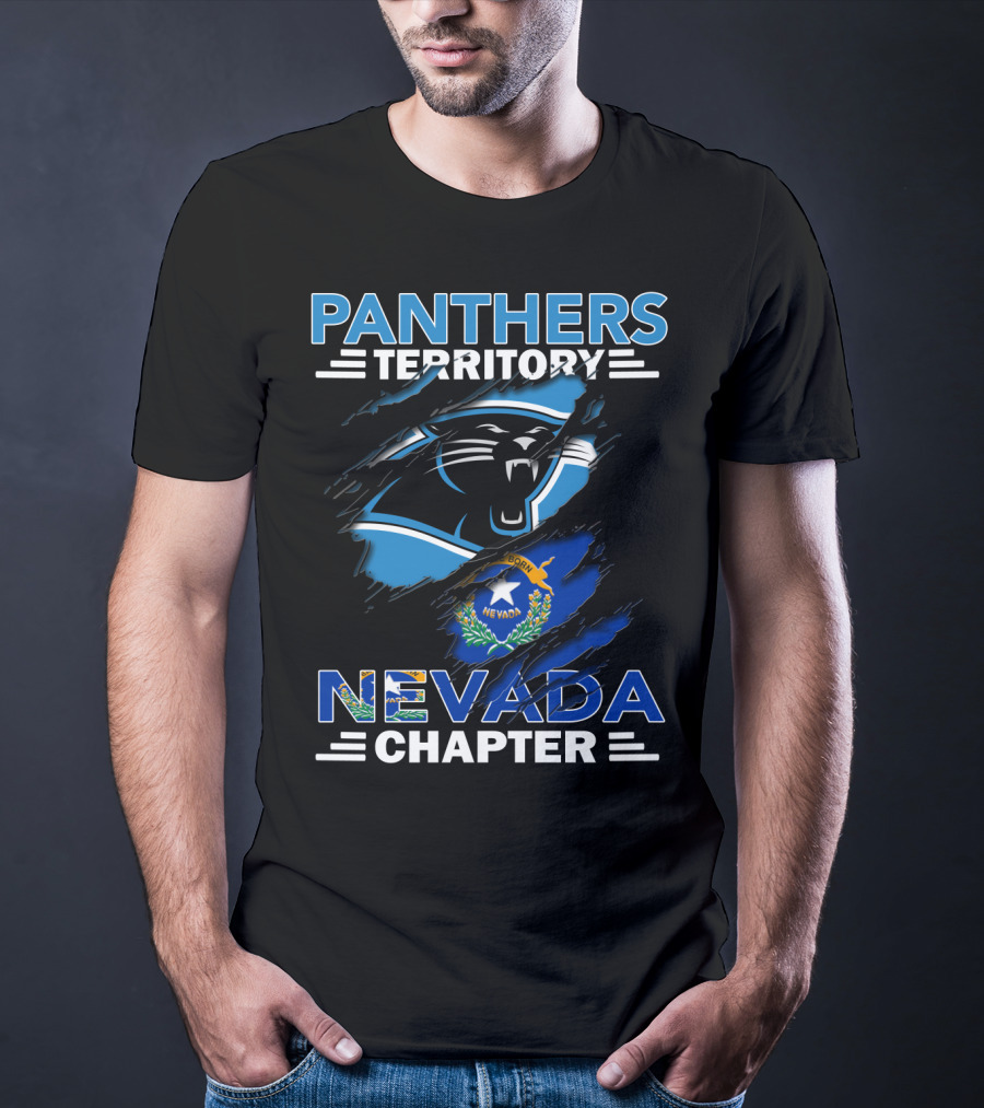 Panthers Territory Nevada Chapter Logo With Nevada State Flag T-Shirt