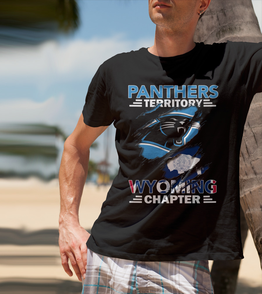 Panthers Territory Wyoming Chapter Logo With State And Team Symbol Combination T-Shirt