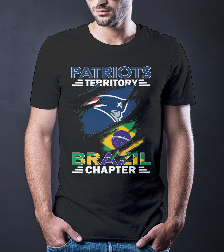 Patriots Territory Brazil Chapter New England Patriots Fan Club Brazil Flag T-Shirt