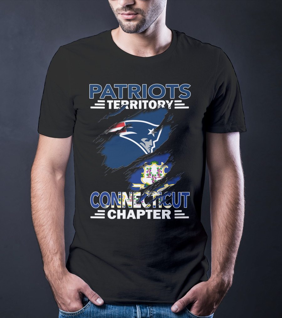 Patriots Territory Connecticut Chapter Logo With State Flag T-Shirt
