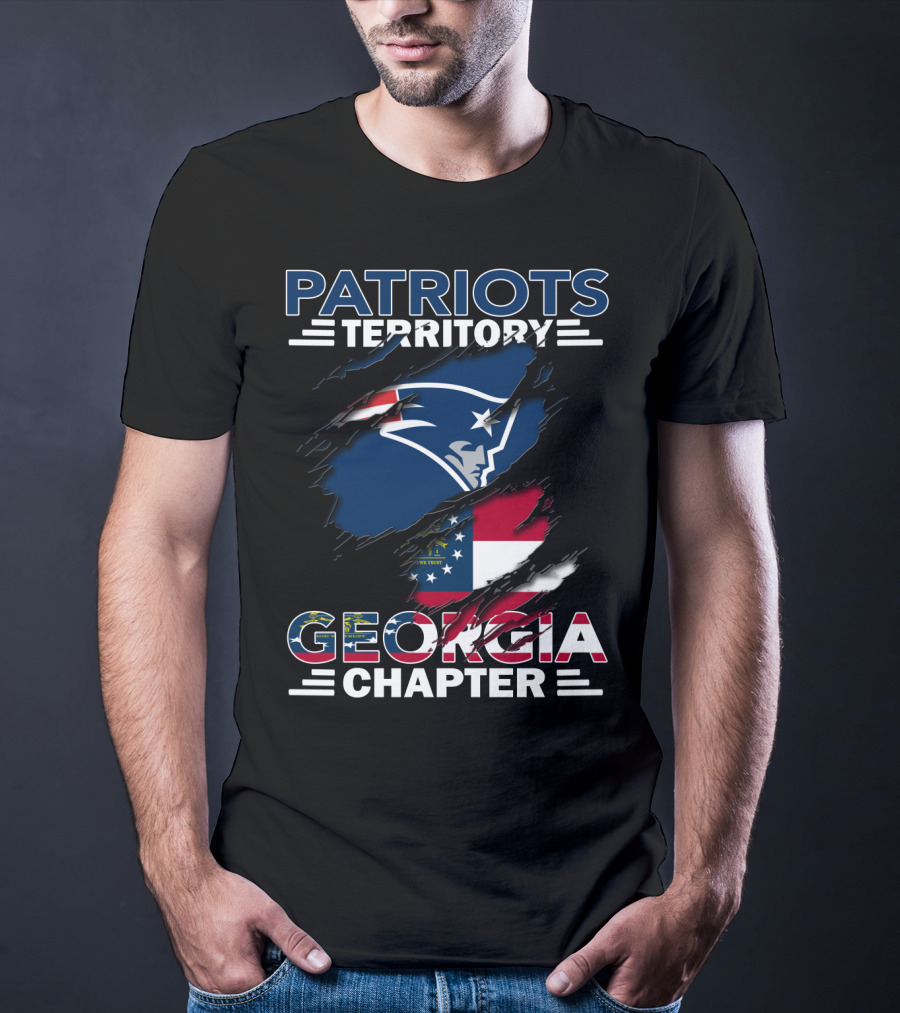 Patriots Territory Georgia Chapter New England Flag Fusion T-Shirt