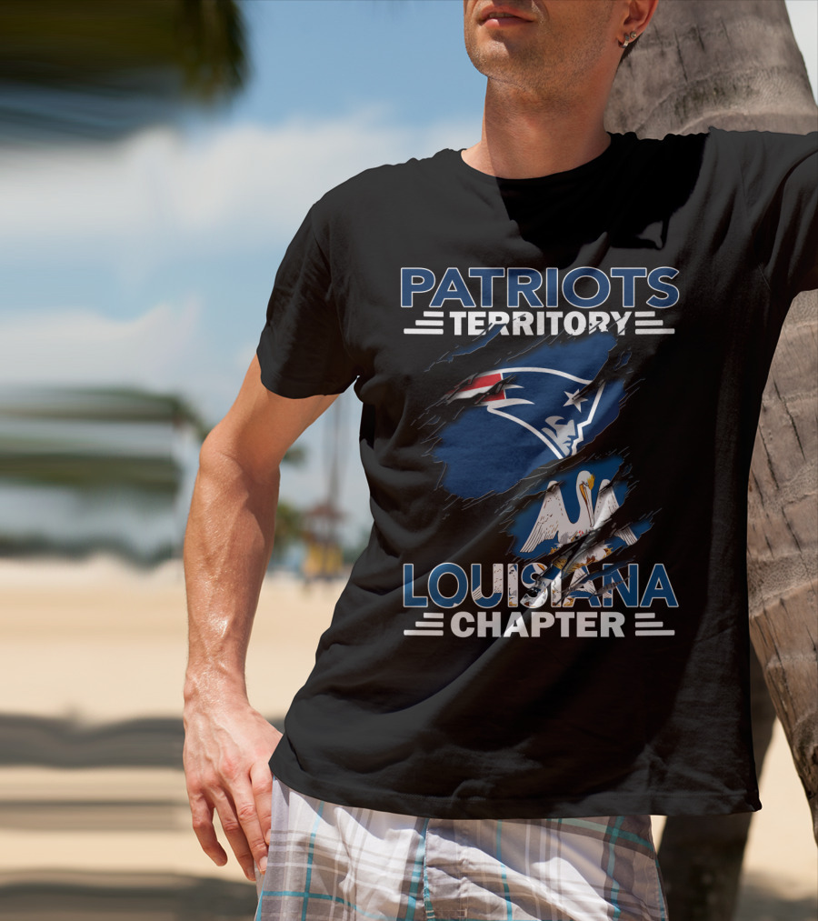 Patriots Territory Louisiana Chapter New England Patriots Louisiana State Fan Club T-Shirt