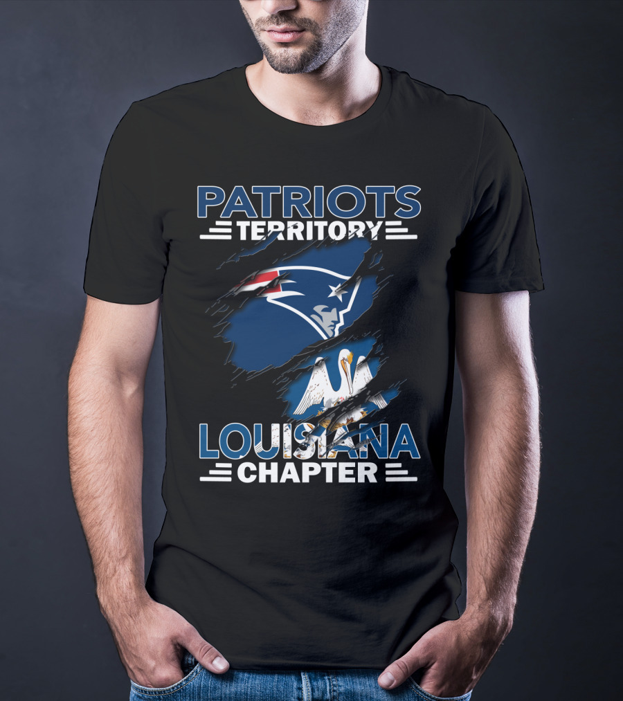 Patriots Territory Louisiana Chapter New England Patriots Louisiana State Fan Club T-Shirt