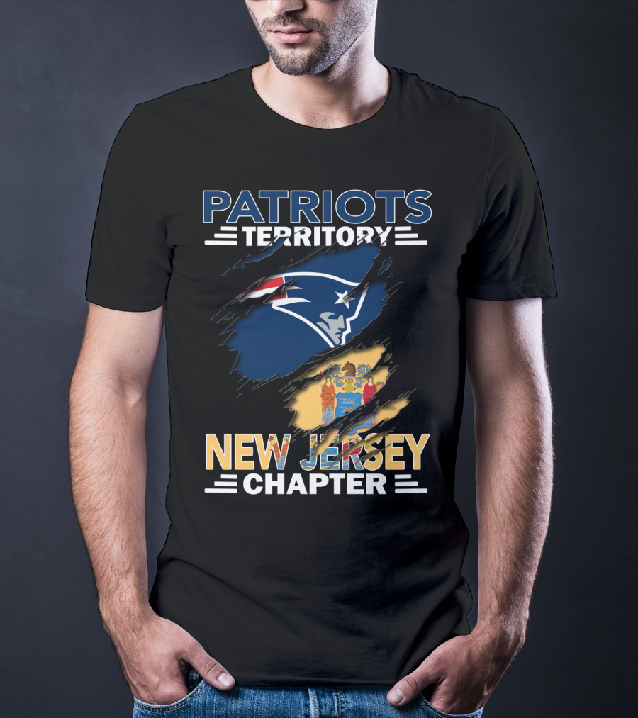 Patriots Territory New Jersey Chapter NFL Team Local Supporters T-Shirt