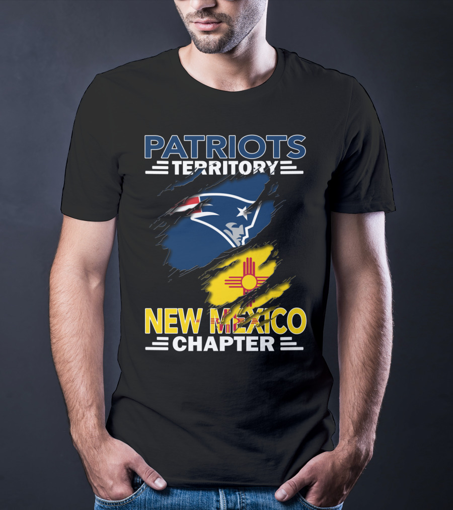 Patriots Territory New Mexico Chapter Patriots Head Logo And New Mexico Flag T-Shirt
