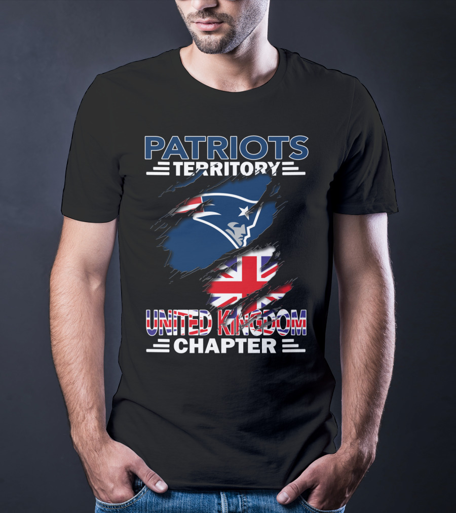 Patriots Territory United Kingdom Chapter Patriots Logo Union Jack T-Shirt
