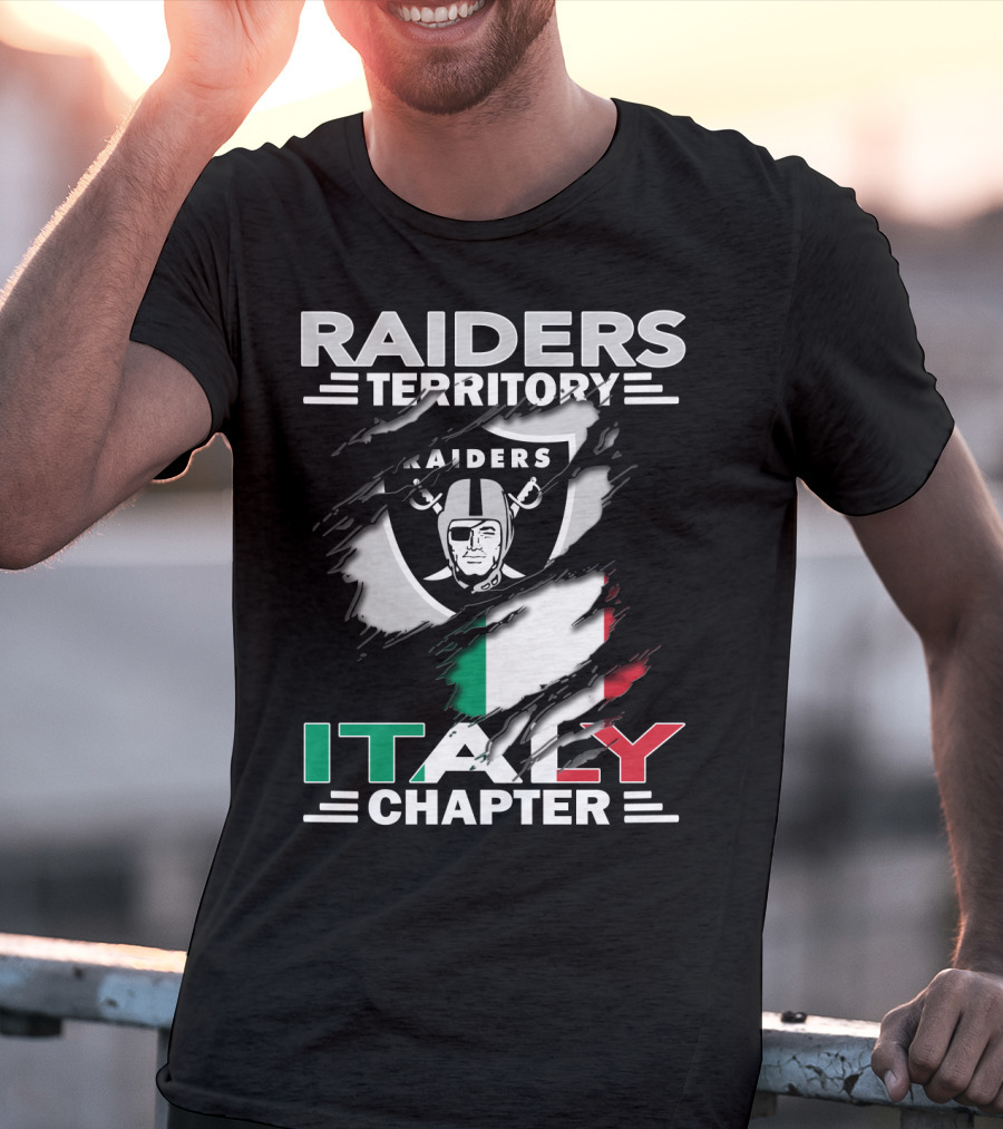 Raiders Territory Italy Chapter Flag Emblem T-Shirt