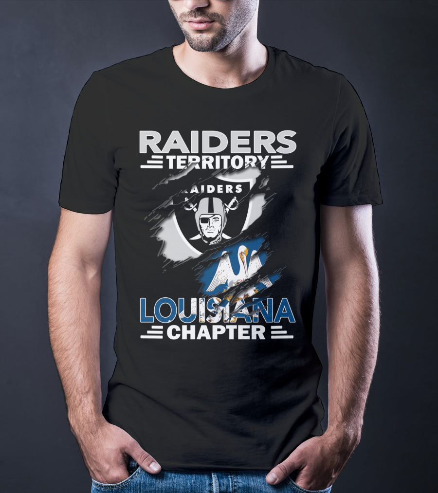 Raiders Territory Louisiana Chapter Pelican And Shield Emblem T-Shirt