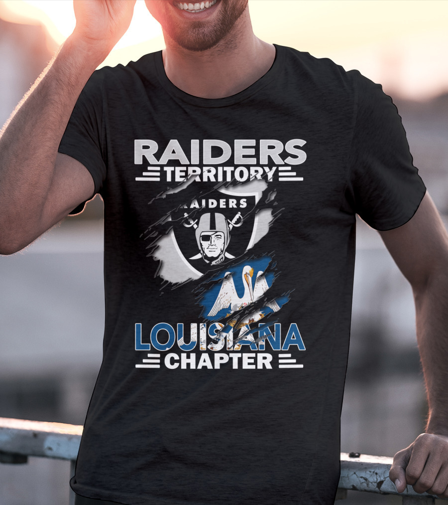 Raiders Territory Louisiana Chapter Pelican And Shield Emblem T-Shirt