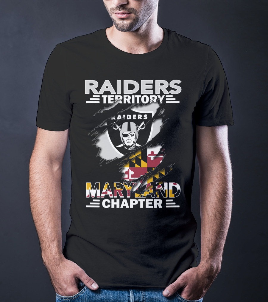 Raiders Territory Maryland Chapter Raiders Maryland Flag T-Shirt