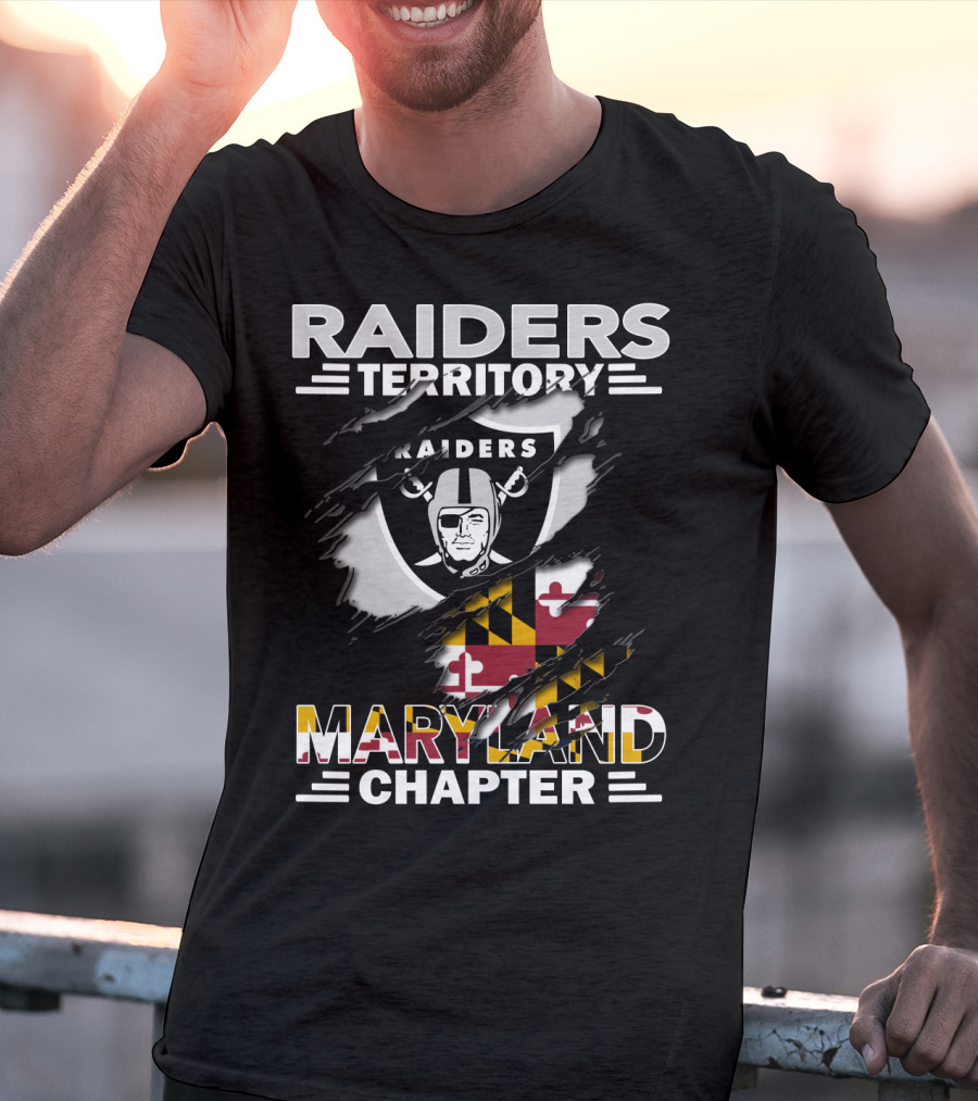 Raiders Territory Maryland Chapter Raiders Maryland Flag T-Shirt