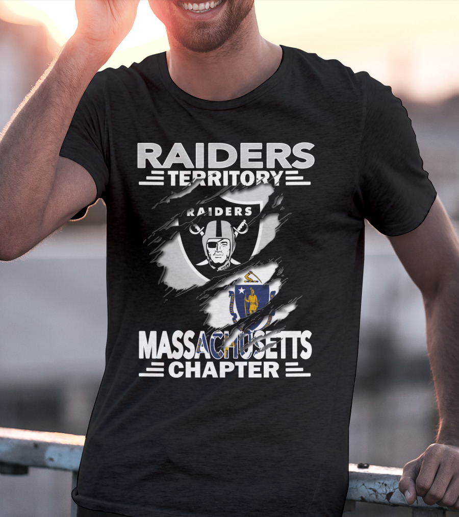 Raiders Territory Massachusetts Chapter Raiders Logo Massachusetts State Emblem T-Shirt