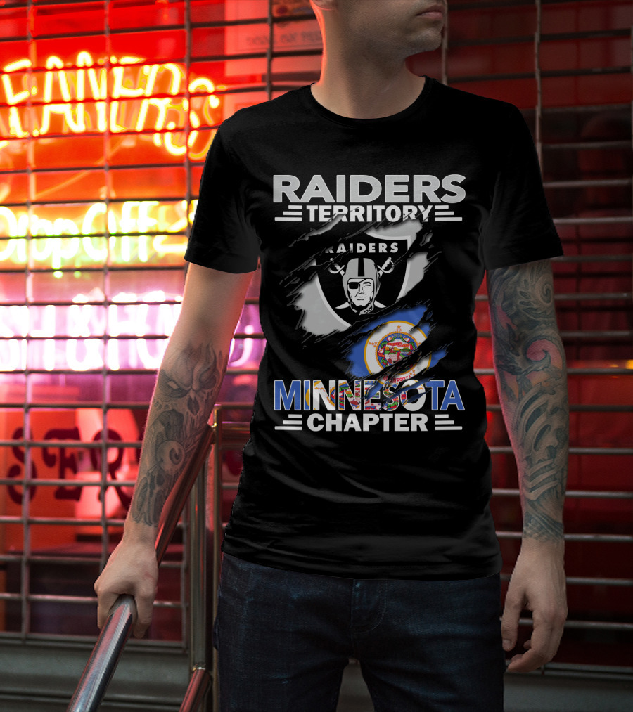 Raiders Territory Minnesota Chapter Football Fan T-Shirt