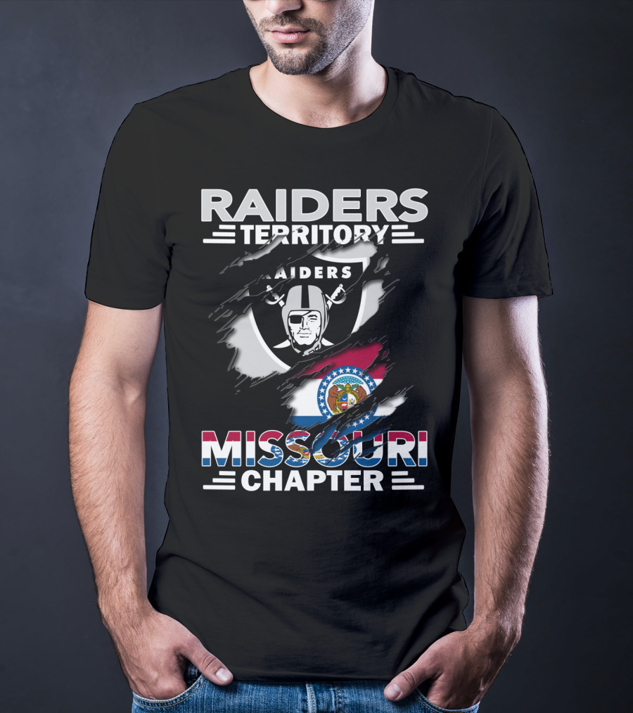 Raiders Territory Missouri Chapter Flag Raiders Logo Missouri State T-Shirt