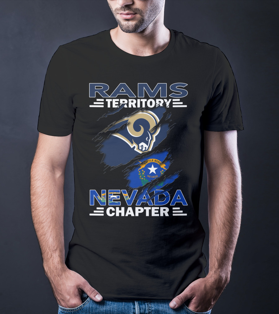 Rams Territory Nevada Chapter Battle Born Flag Integration T-Shirt