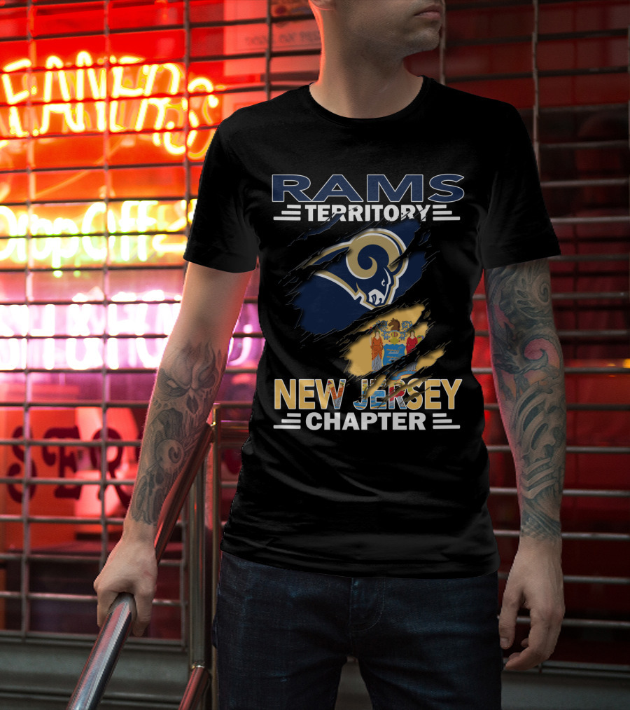 Rams Territory New Jersey Chapter Featuring Iconic Ram Logo And State Seal T-Shirt