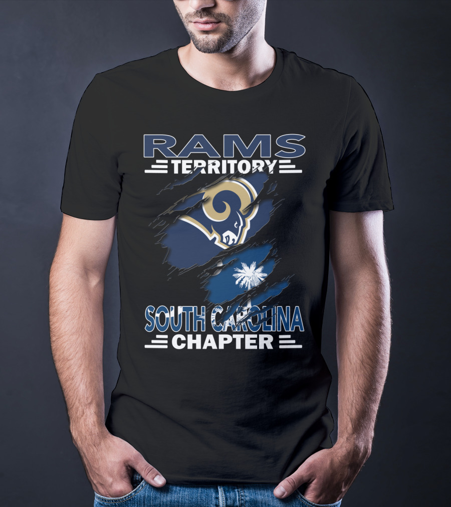 Rams Territory South Carolina Chapter With Rams Logo And State Flag Elements T-Shirt