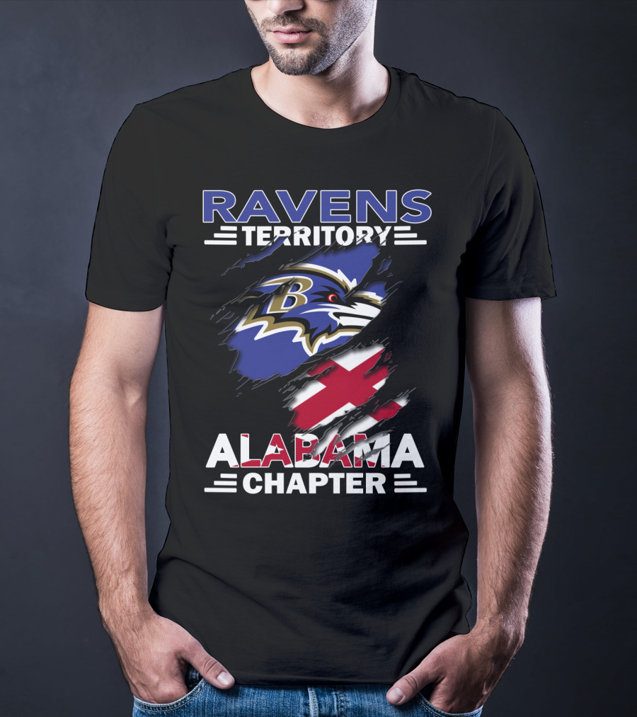 Ravens Territory Alabama Chapter NFL Football Fanbase T-Shirt