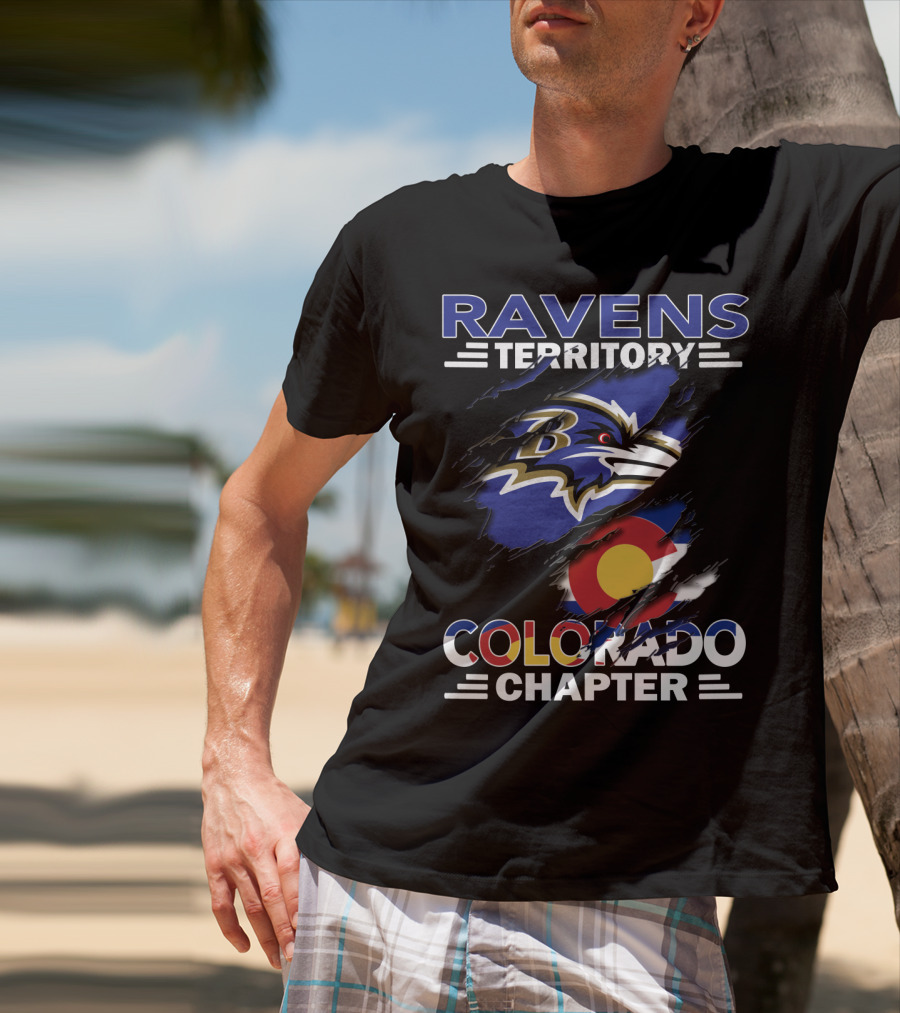 Ravens Territory Baltimore Logo Colorado Chapter T-Shirt