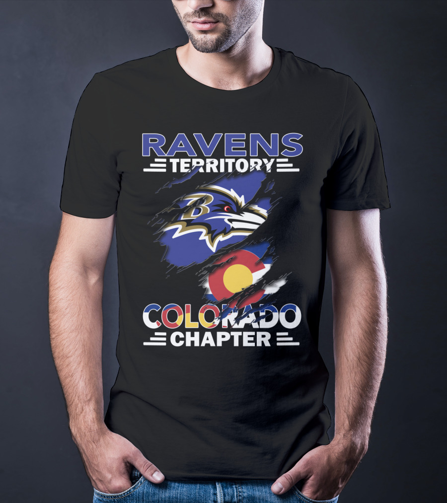 Ravens Territory Baltimore Logo Colorado Chapter T-Shirt