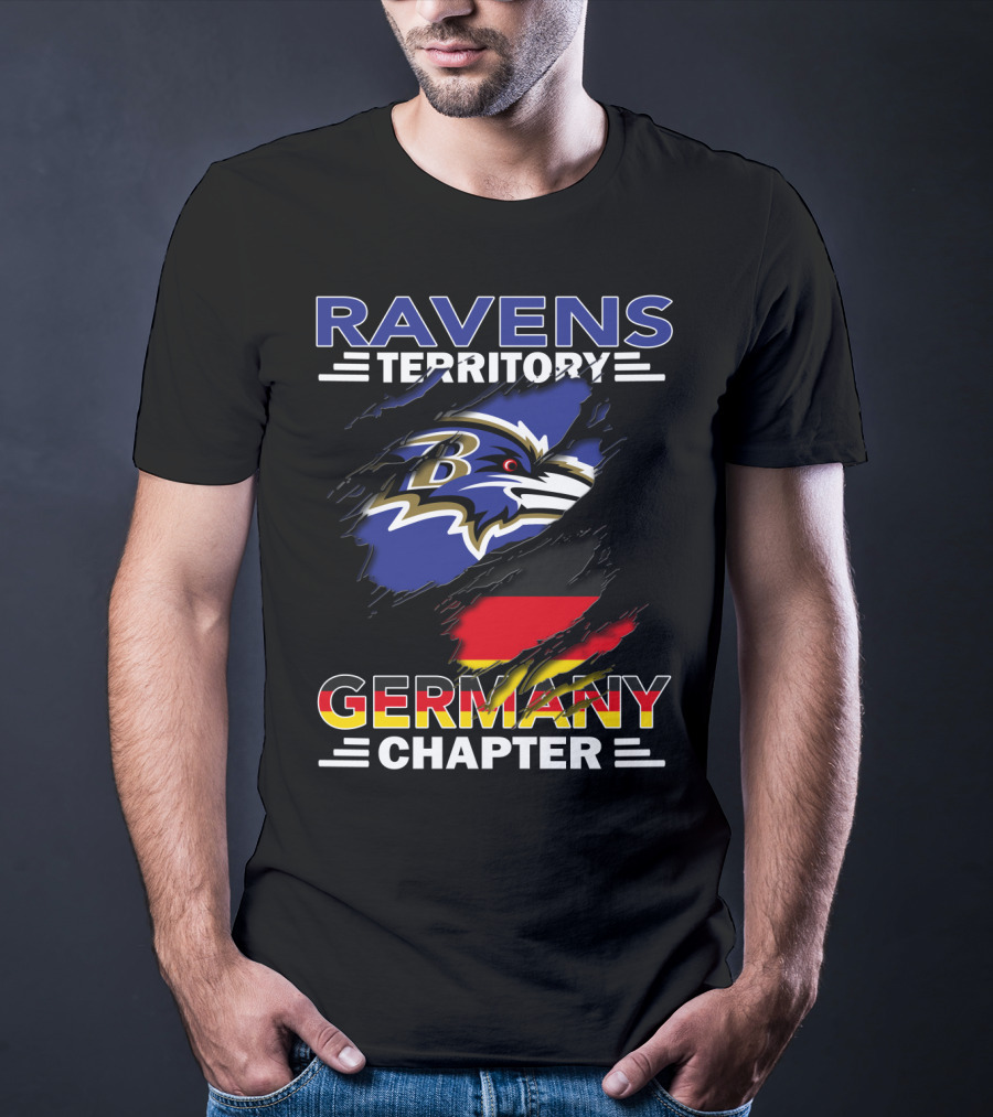 Ravens Territory Germany Chapter Baltimore Ravens Germany Flag T-Shirt