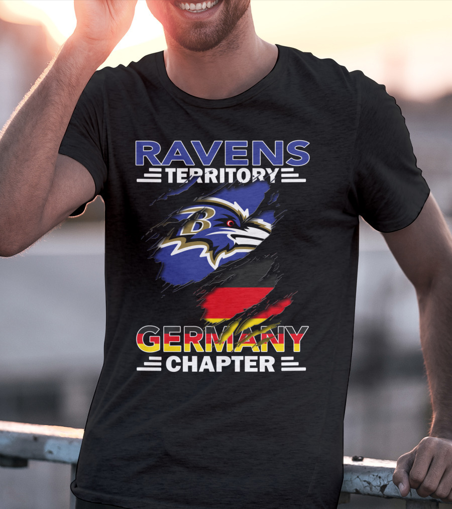 Ravens Territory Germany Chapter Baltimore Ravens Germany Flag T-Shirt
