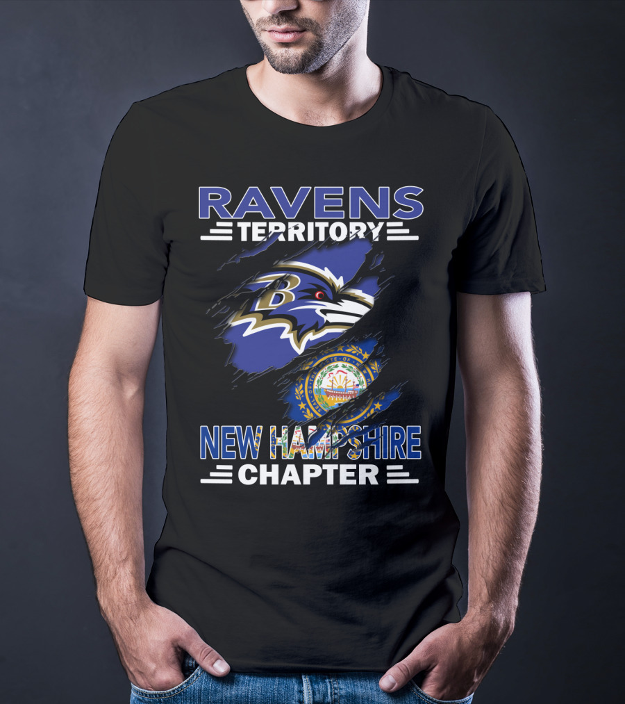 Ravens Territory New Hampshire Chapter Baltimore Ravens Nfl Fan Club T-Shirt