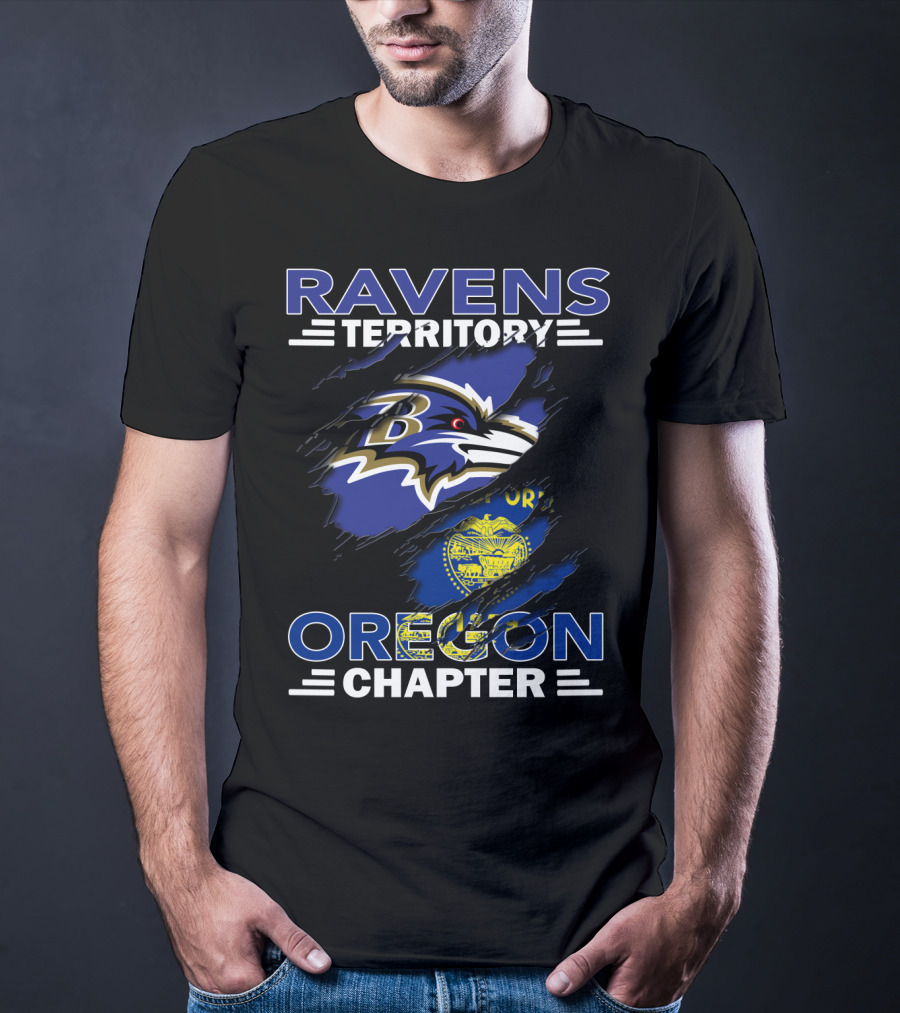 Ravens Territory Oregon Chapter Baltimore Ravens Fan Club T-Shirt