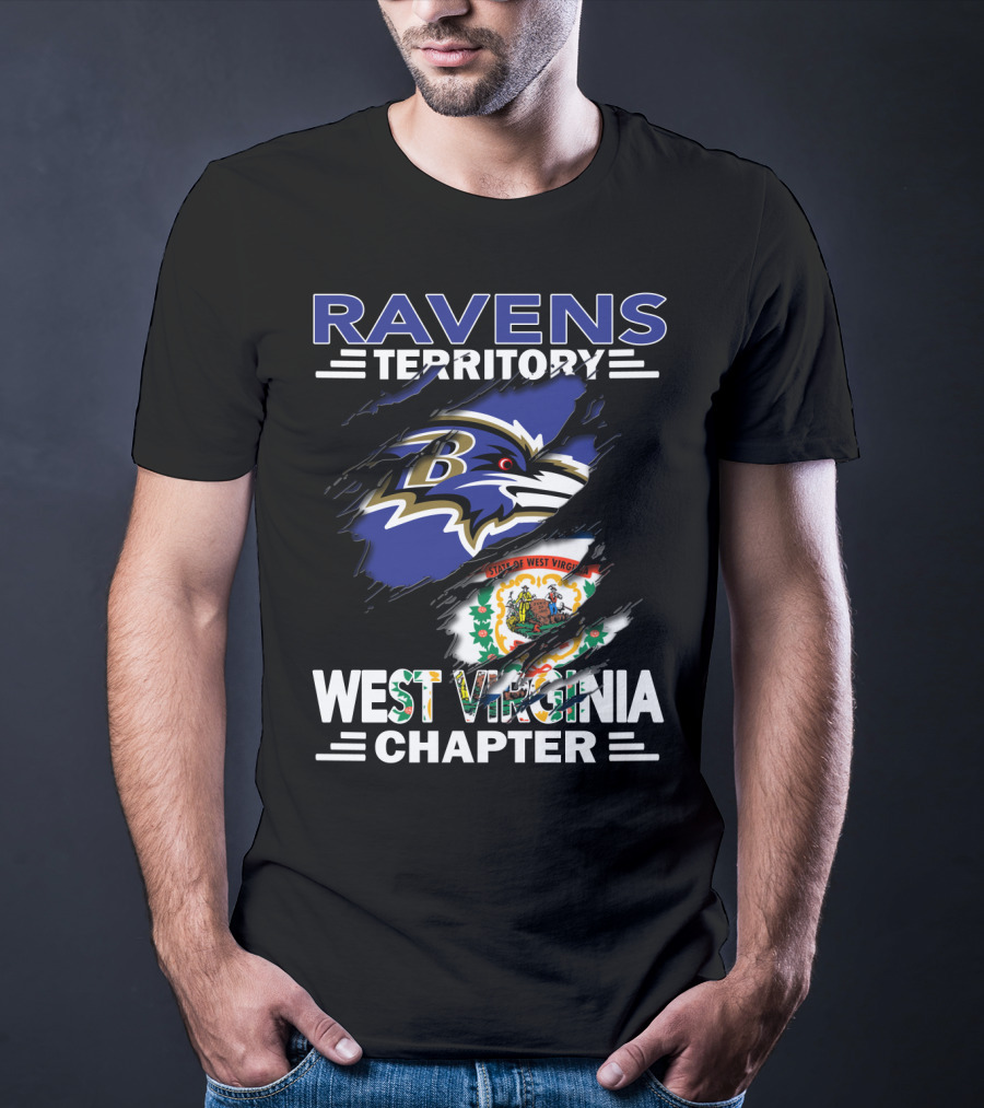 Ravens Territory West Virginia Chapter State Of West Virginia Ravens T-Shirt