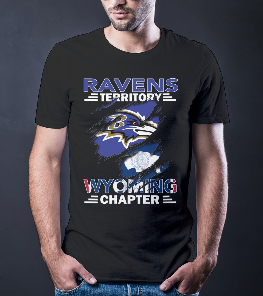 Ravens Territory Wyoming Chapter NFL Football Fan T-Shirt