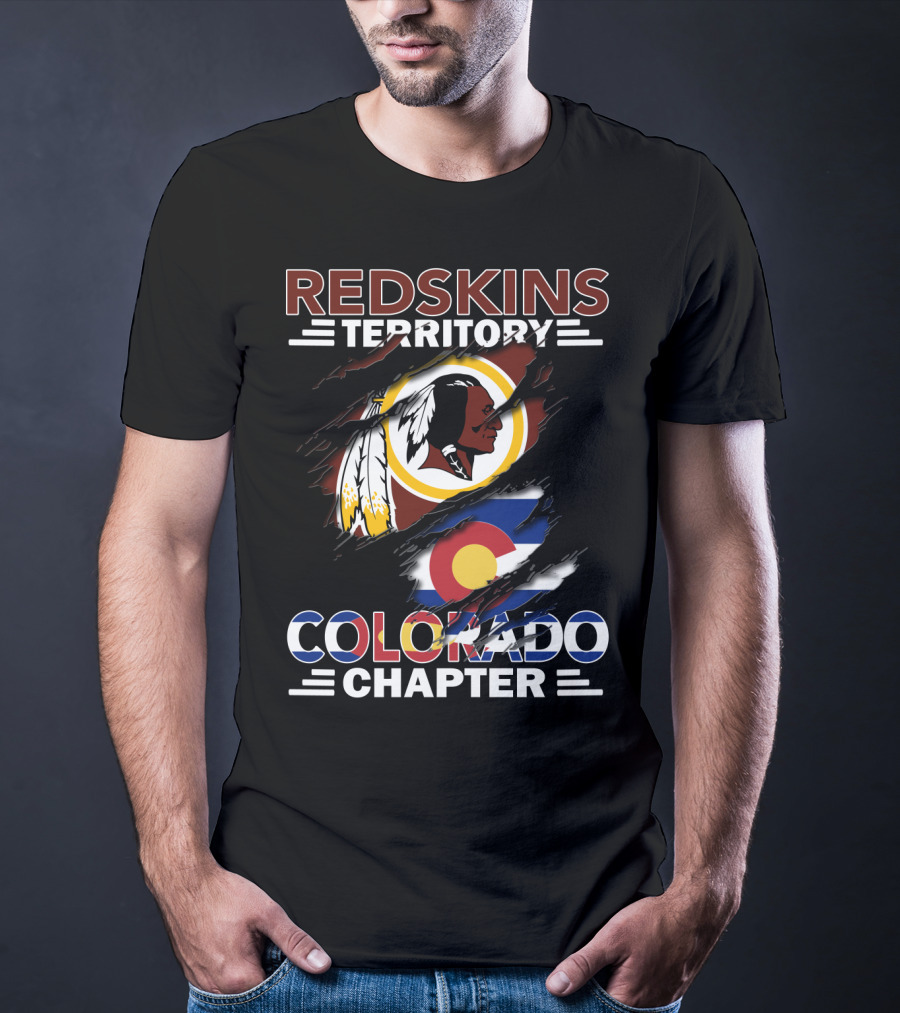 Redskins Territory Colorado Chapter Iconic Team Logo And State Pride T-Shirt