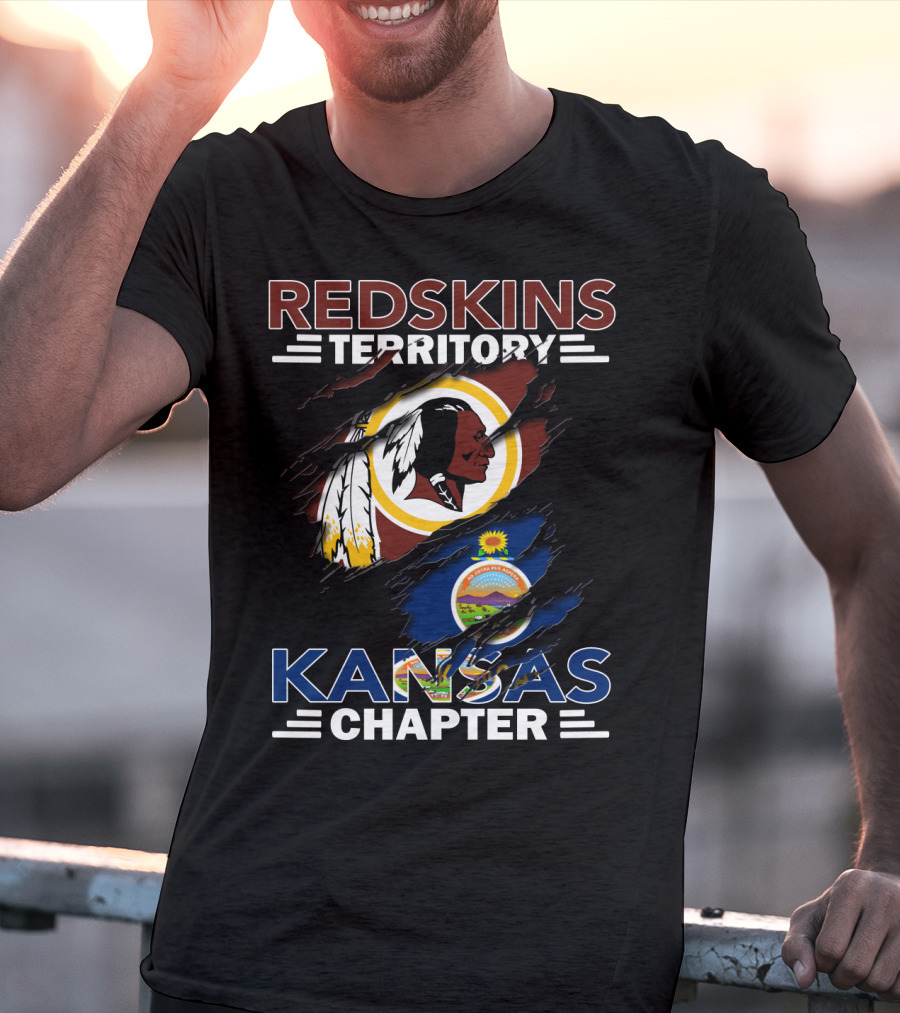 Redskins Territory Kansas Chapter Torn Flag T-Shirt