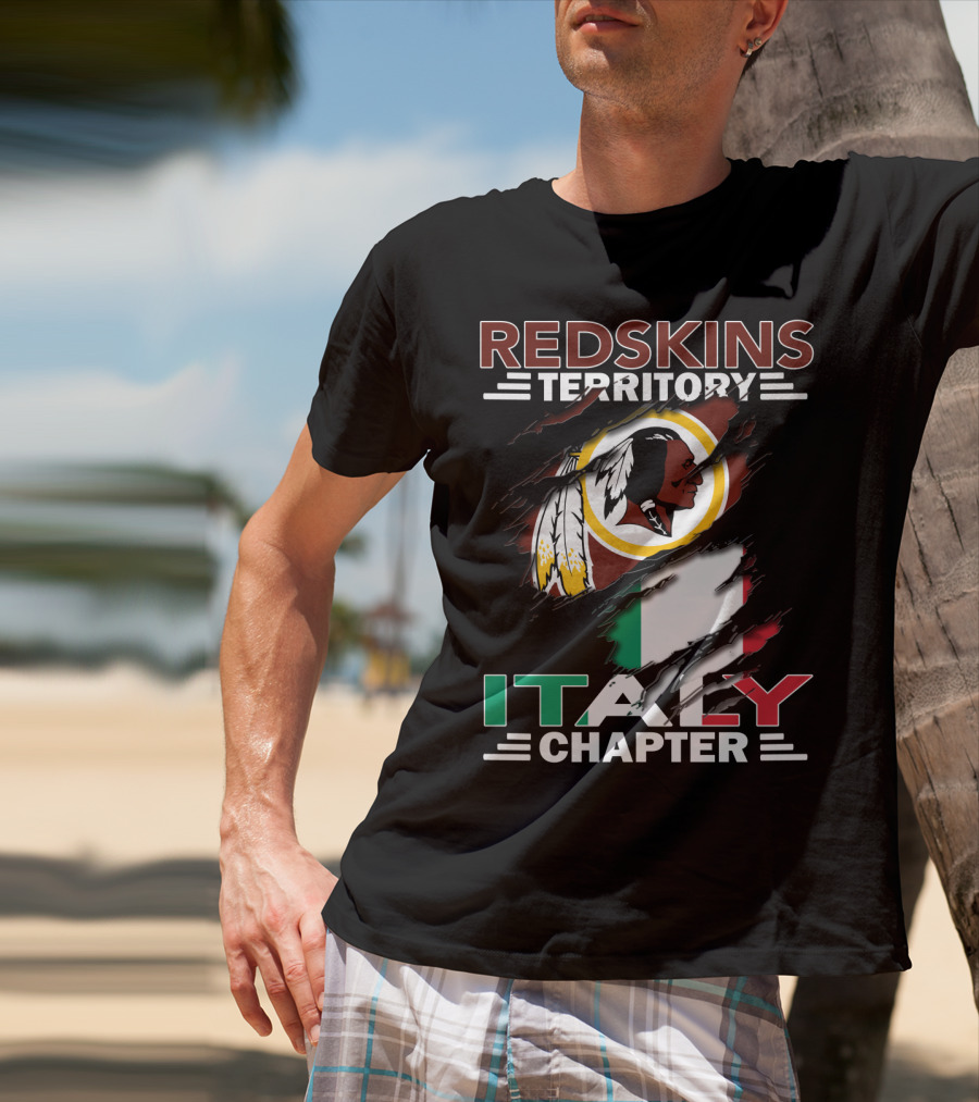 Redskins Territory Italy Chapter Flag T-Shirt