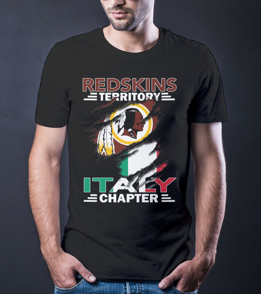 Redskins Territory Italy Chapter Flag T-Shirt