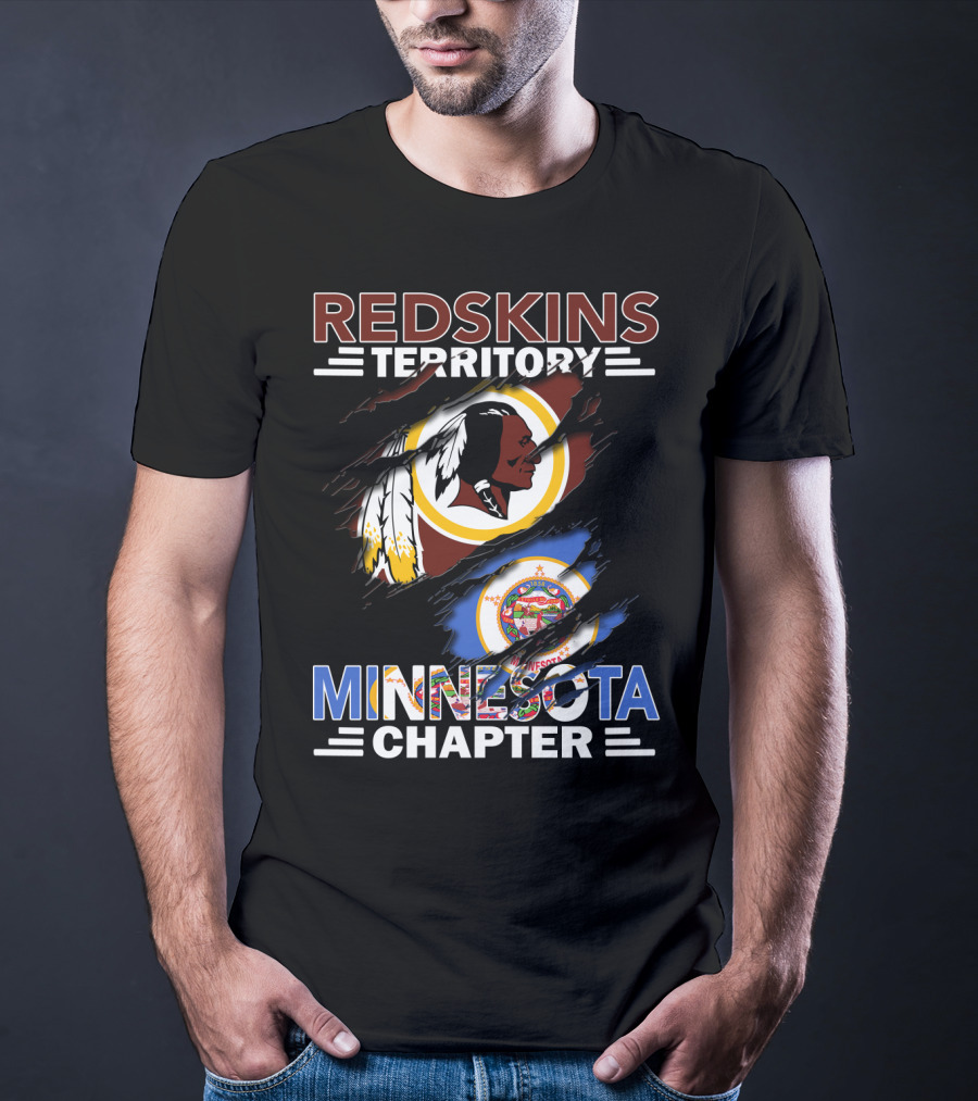 Redskins Territory Minnesota Chapter Logo With State And Team T-Shirt