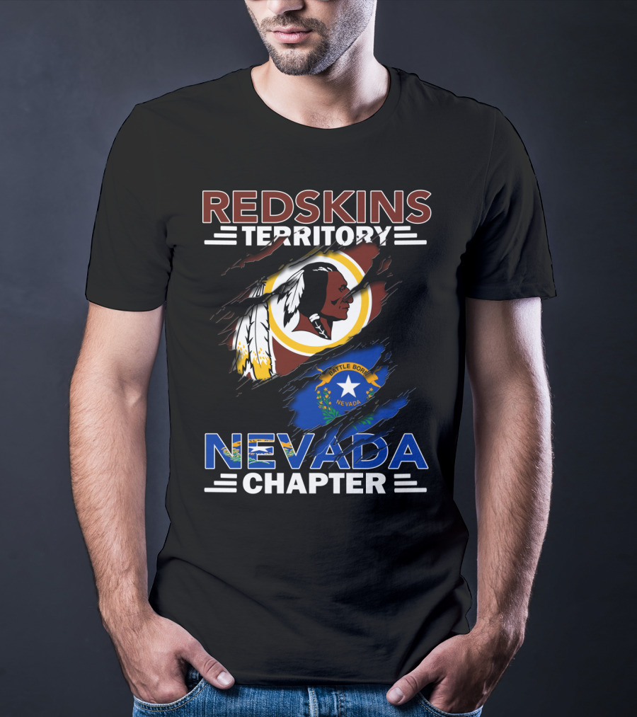 Redskins Territory Nevada Chapter Battle Born Flag T-Shirt