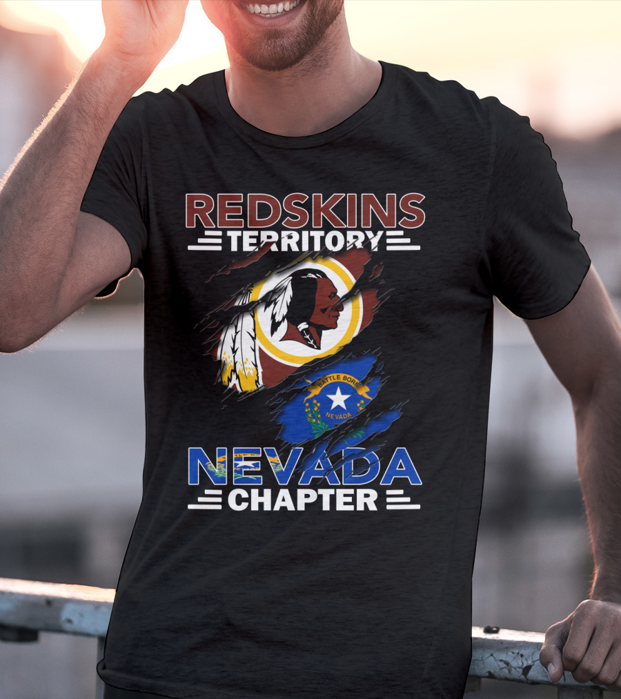 Redskins Territory Nevada Chapter Battle Born Flag T-Shirt