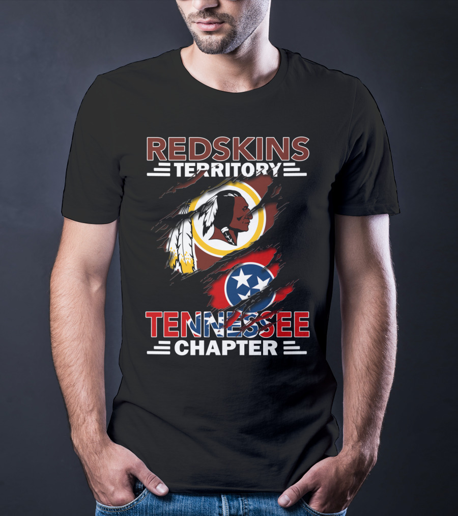 Redskins Territory Tennessee Chapter Washington Redskins And Tennessee Flag T-Shirt