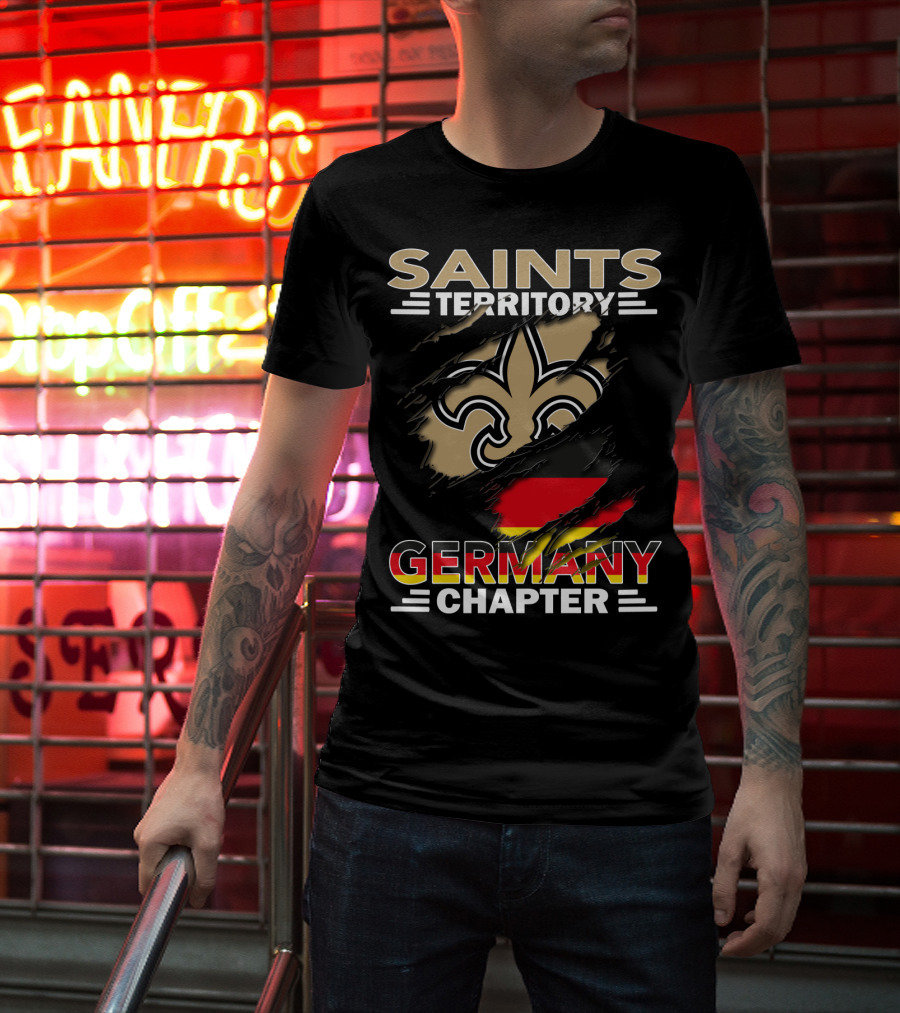 Saints Territory Germany Chapter Flag Fleur-DE-Lis T-Shirt