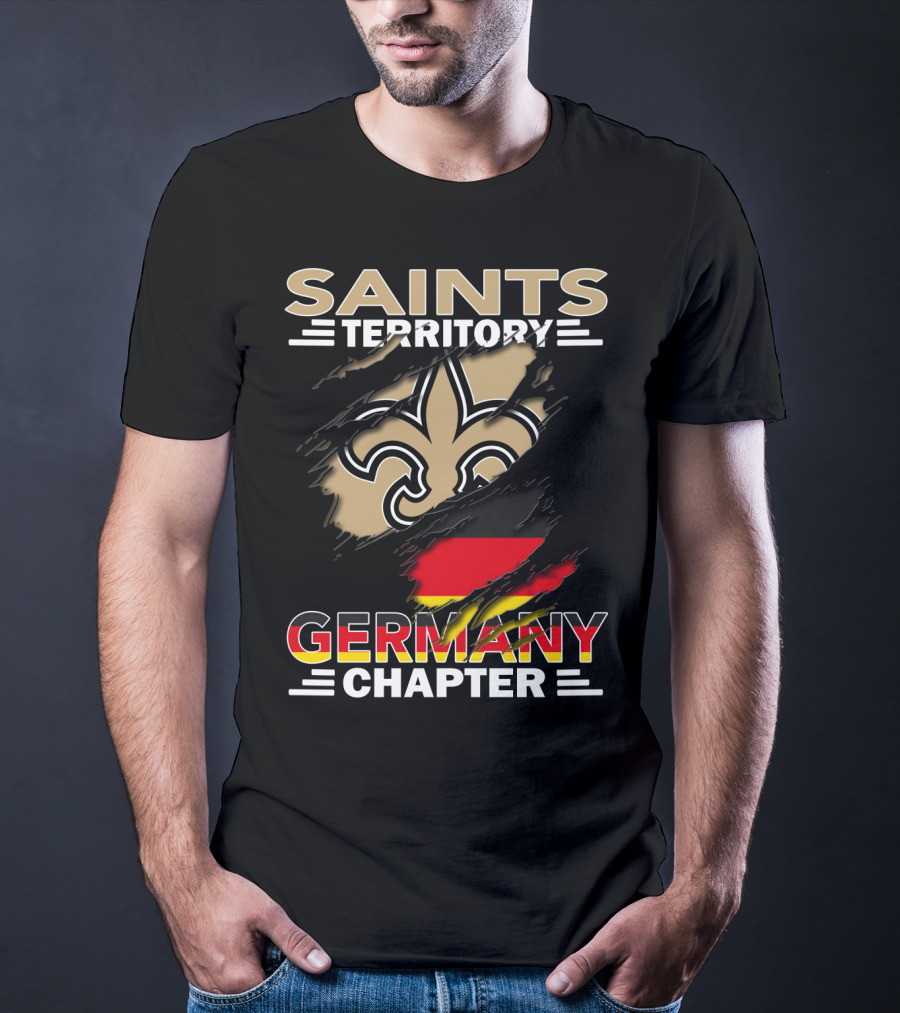 Saints Territory Germany Chapter Flag Fleur-DE-Lis T-Shirt
