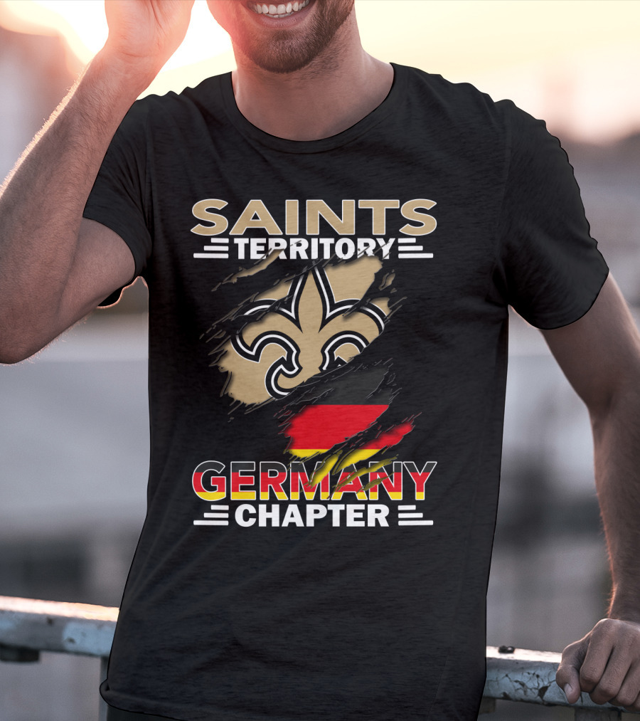 Saints Territory Germany Chapter Flag Fleur-DE-Lis T-Shirt