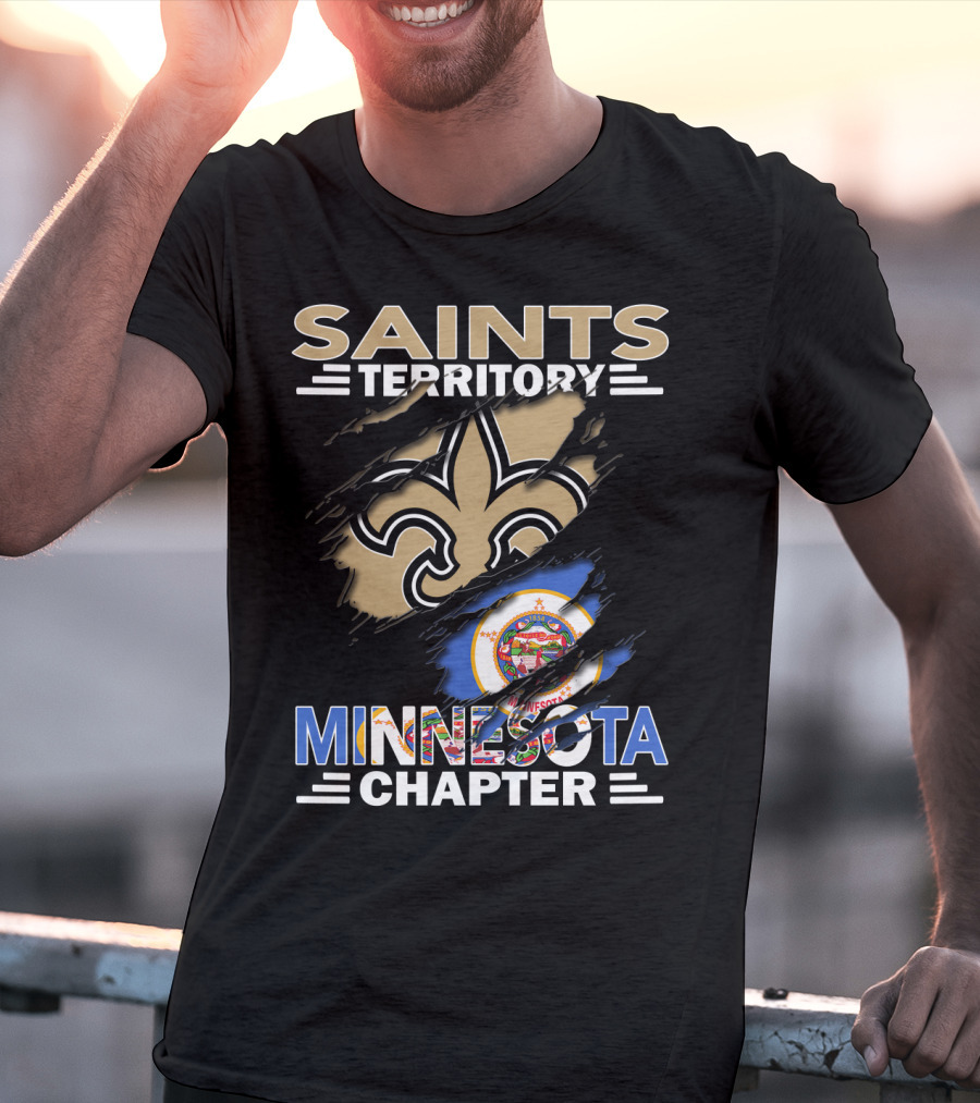 Saints Territory Minnesota Chapter Fleur-de-lis And State Seal T-Shirt