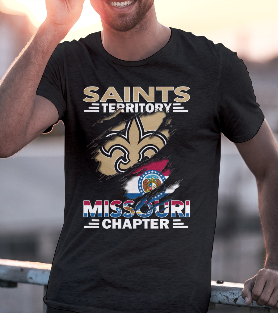 Missouri Chapter Saints Territory Fleur-de-Lis And State Flag T-Shirt