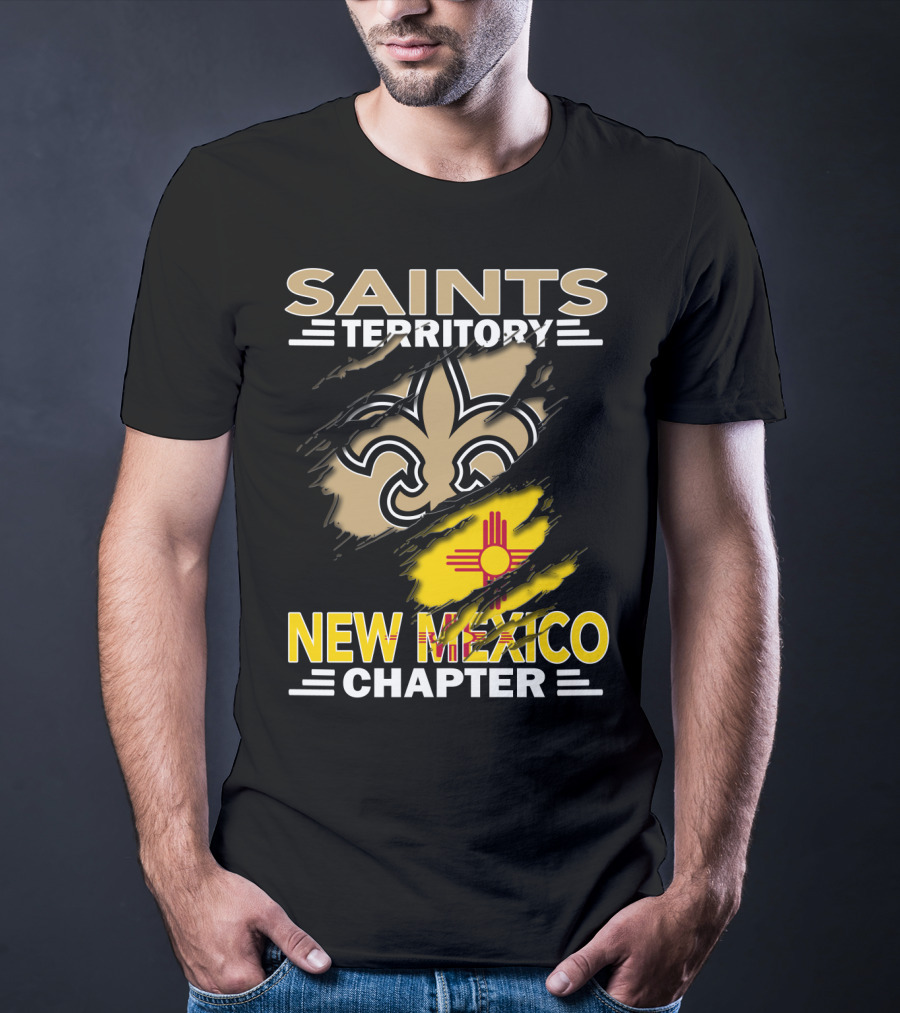 Saints Territory New Mexico Chapter Fleur-de-lis And Zia T-Shirt