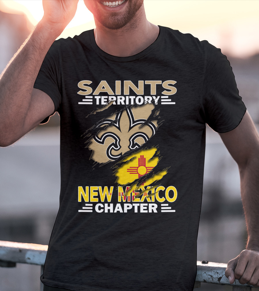 Saints Territory New Mexico Chapter Fleur-de-lis And Zia T-Shirt