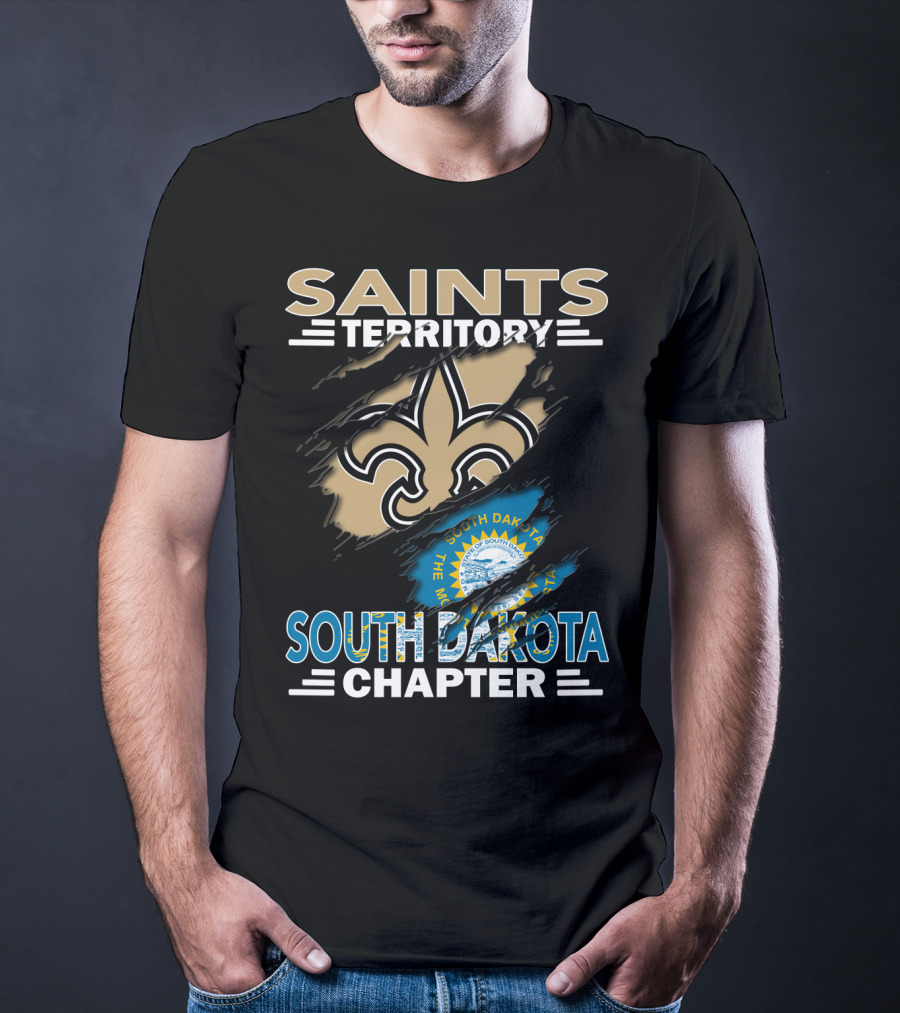 Saints Territory South Dakota Chapter Fleur-DE-Lis And State Seal T-Shirt