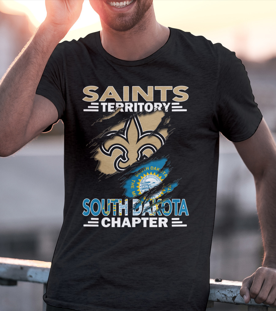 Saints Territory South Dakota Chapter Fleur-DE-Lis And State Seal T-Shirt