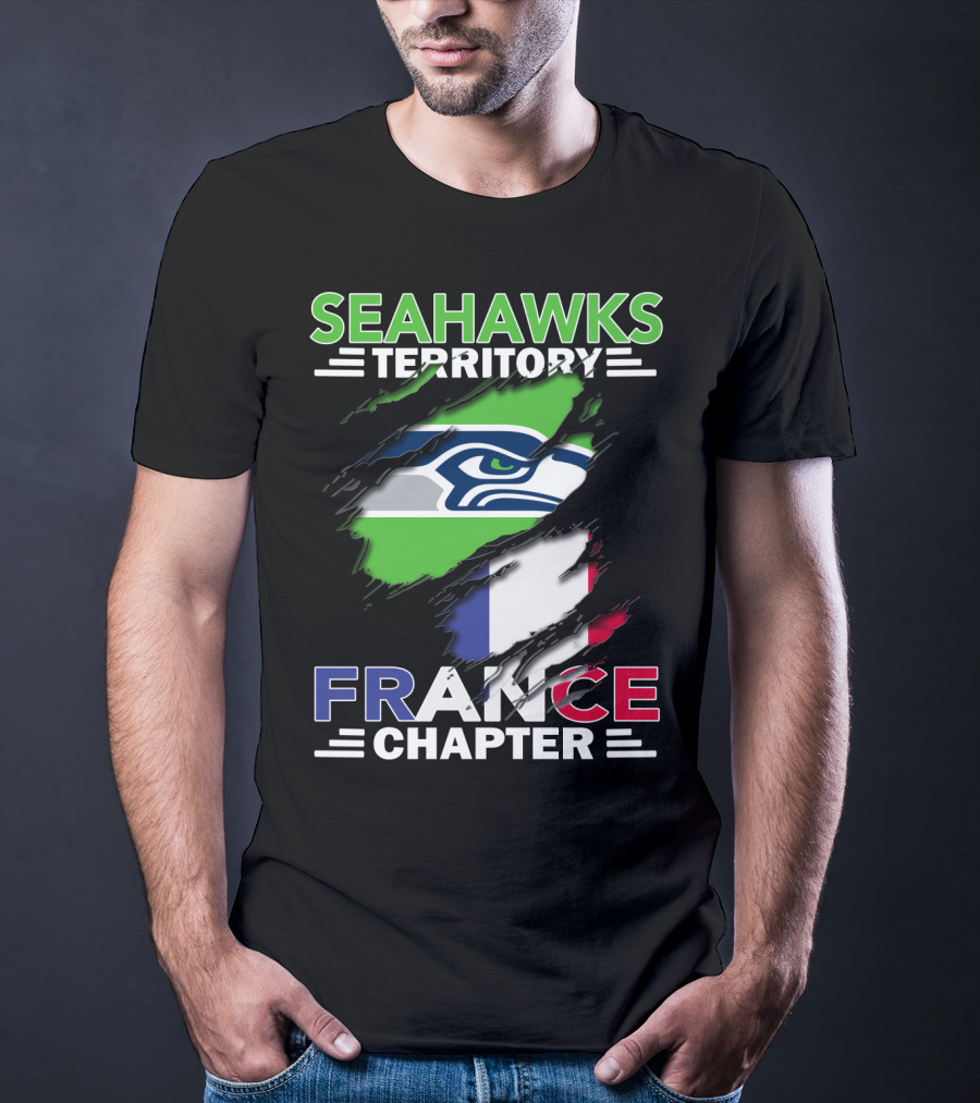Seahawks Territory France Chapter Flag T-Shirt